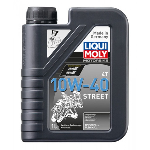 [LM1521] Aceite Liqui Moly 10W40 Sintetico HC Street 4T 1L