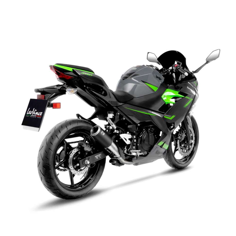 Exosto Slip-on Leovince LV Corsa Kawasaki Ninja 400 Black Inox