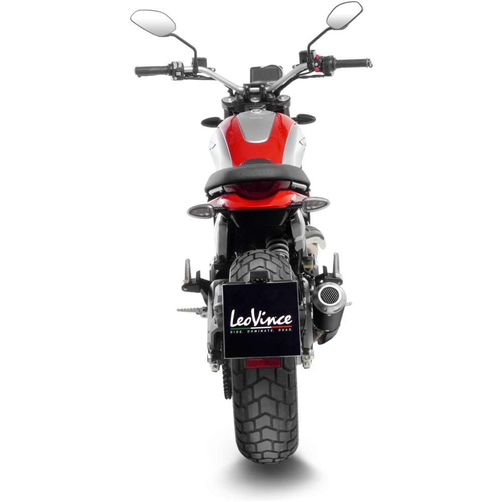 1526B Exosto Slip-on Leovince LV-10 Black Ø54 Ducati Scrambler Icon/ Nightshift/ Full Throttle inox-3