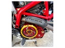 Tapa Clutch Ducabike 3D EVO Transparente Aro Rojo