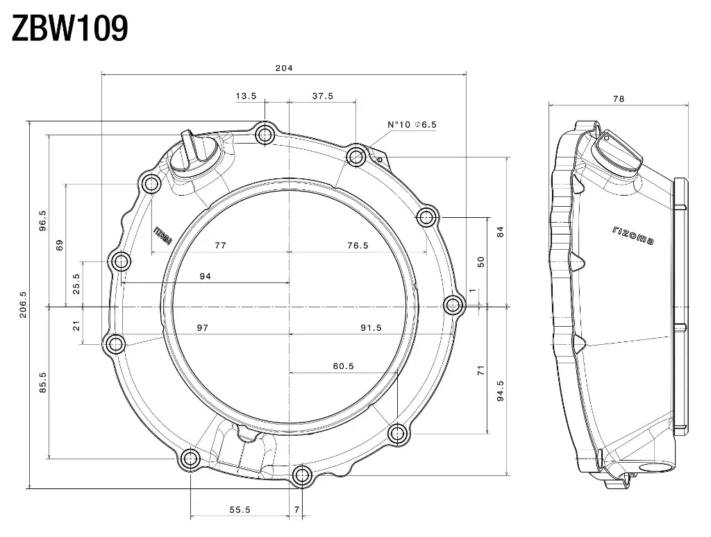 ZBW109B_tapa clutch Rizoma Bmw S1000R:RR-DT.webp