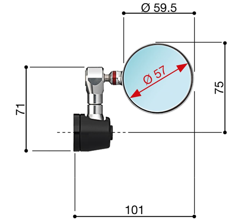 Espejo Rizoma Spy-R Ø 80mm 3
