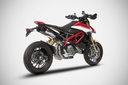 Exosto slip-on Zard GT Racing Acero Punta Carbono Ducati Hypermotard / SP M.Y. 2019-22 2