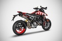 Exosto slip-on Zard GT Racing Acero Punta Carbono Ducati Hypermotard / SP M.Y. 2019-22 4