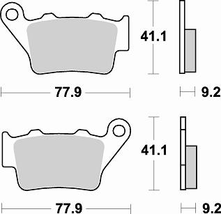 Pastilla Freno Trasera Shiver / G310 / F650GS / F800 / G650GS / S1000R / S1000RR / DUKE 390 / XT660 2