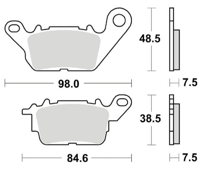 Pastillas Freno Semi-Metalica Delantera Yamaha N-max 155 1