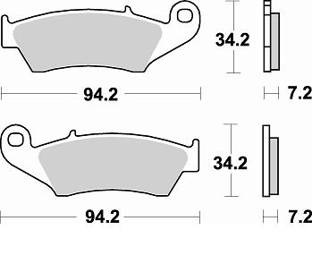 Pastillas Freno Sinterizada Delantera CRF450 R 04-18 / TRX450 / XR650 / KLX450R / RMZ250 / RMZ450 / WR450F 03-15 1