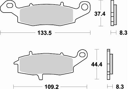 Pastillas Freno Sinterizada Delantera Derecha ER-6N / Versys 650 / DL650 V-Strom / GSR750 / Gladius 1