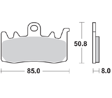 Pastillas Freno Sinterizada Delantera F800R 15-17 / R1200 GS 13-17 / S1000XR 15-17/ Scrambler / Hypermotard 821 13-15 / Xdiavel / Monster 1200 ABS 14-17 2