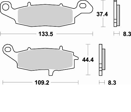 Pastillas Freno Sinterizada Delantera Izq ER-6N /DL 650 V-Strom / GSR750 2