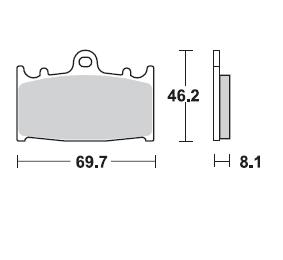 Pastillas Freno Sinterizada Delantera Versys 1000 12-14 / Versys ABS 15-17 / GSR600 06-10 2