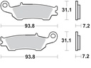 Pastillas Freno Sinterizada Delantera YZ125 08-18 / YZ250F 07-18 / YZ450F 08-18 / WR450F 14-16 1