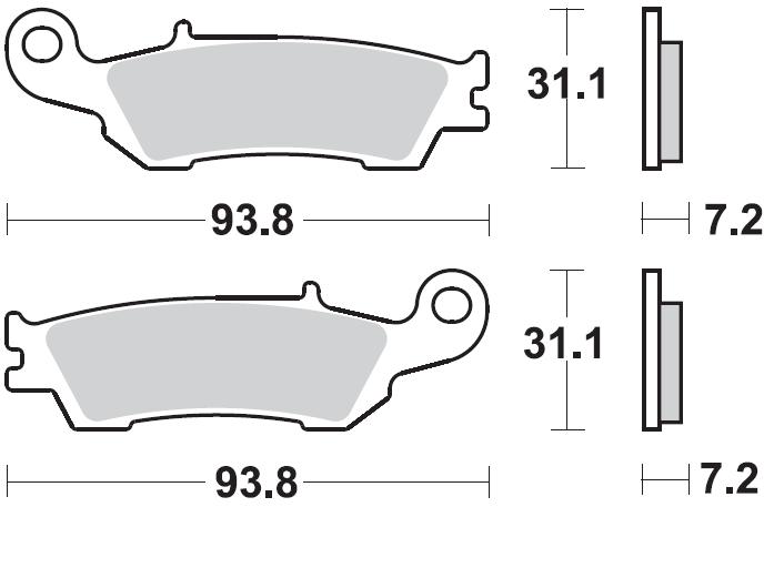 Pastillas Freno Sinterizada Delantera YZ125 08-18 / YZ250F 07-18 / YZ450F 08-18 / WR450F 14-16 2