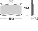 Pastillas Freno Sinterizada Delantera Z800 / Z900 ABS 18 / Z1000 03-06 / Bking 08-10 / Tiger 1050 2