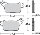 Pastillas Freno Sinterizada Trasera CBR600RR 07-15 ABS 09-17 / CBR1000RR 09-18 / ZX10-R 11-17 / GSX-R-600 750 11-17 1