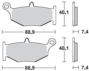 Pastillas Freno Sinterizada Trasera GSR600 06-10 / GSX-R-600 750 06-10 / V-Strom 1000 14-18 / V-Strom 1000 XT 17-18 / B-king 1300 08-10 1