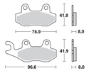 Pastillas Freno Sinterizada Trasera Speed Triple / Tiger Explorer 1200 12-17 / Delantera Rhino 08-12 1