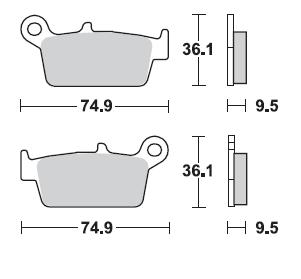 Pastillas Freno Sinterizada XR650 / KLX / KLR650/ RM 125-250 1