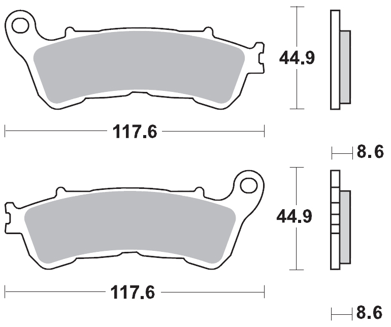 Pastillas Freno Sinterizada delantera CB1000R 09-17 Crosstourer 1200 12-16 / CBR250R abs 11-13 1