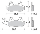 Pastillas freno Sinterizadas Yamaha Raptor / Rhino 1