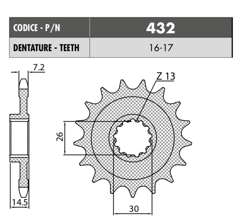 Piñon Sunstar 525 x 17 Dientes BMW S1000 2