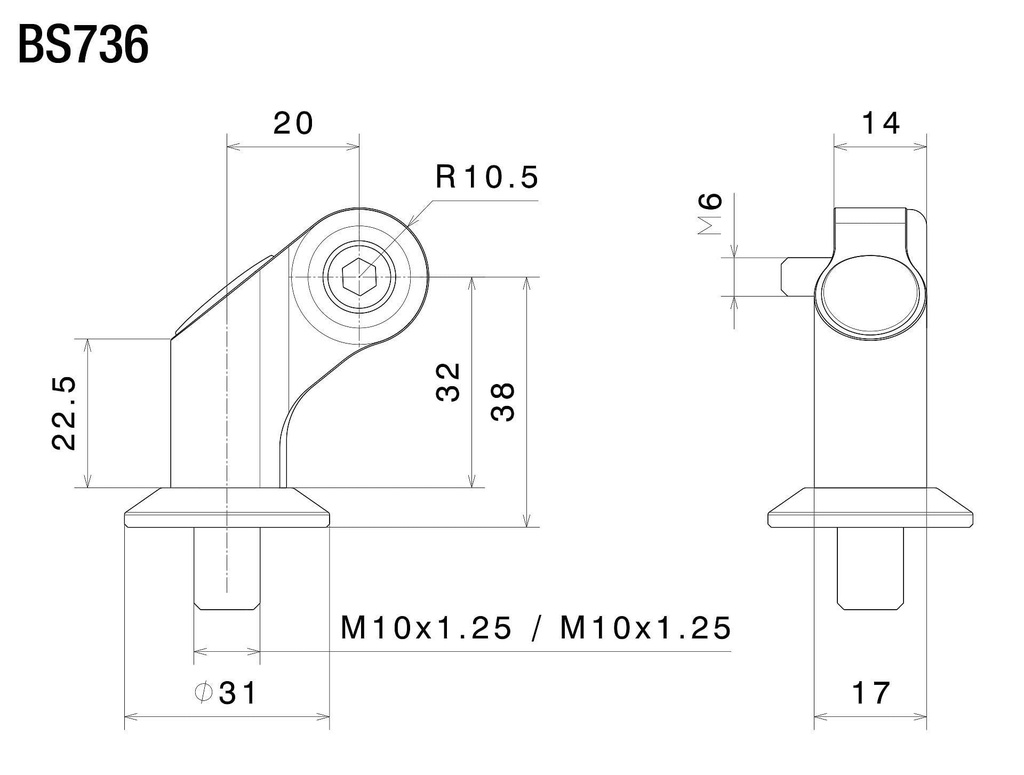 Adaptador Espejo Rizoma Ducati Multistrada 1200 / S 2016/2017. 1