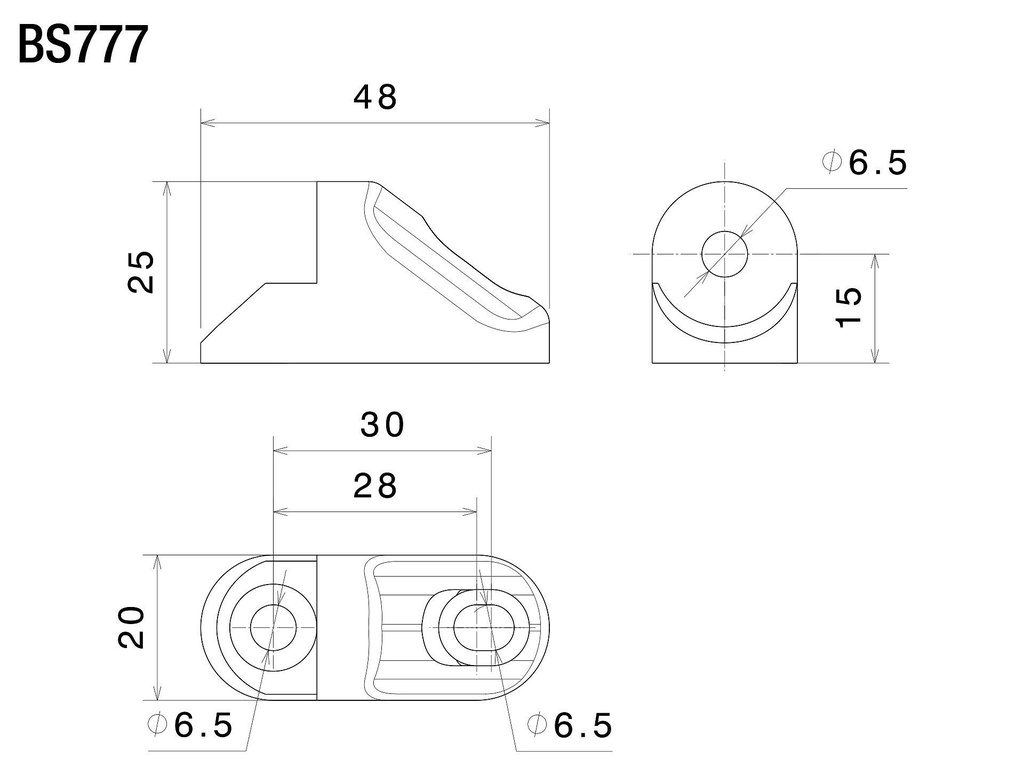 Adaptador Espejo Yamaha R107-08 / Triumph Daytona (Dim 48 28 - 30 20) 2