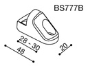 Adaptador Espejo Yamaha R107-08 / Triumph Daytona (Dim 48 28 - 30 20) 1