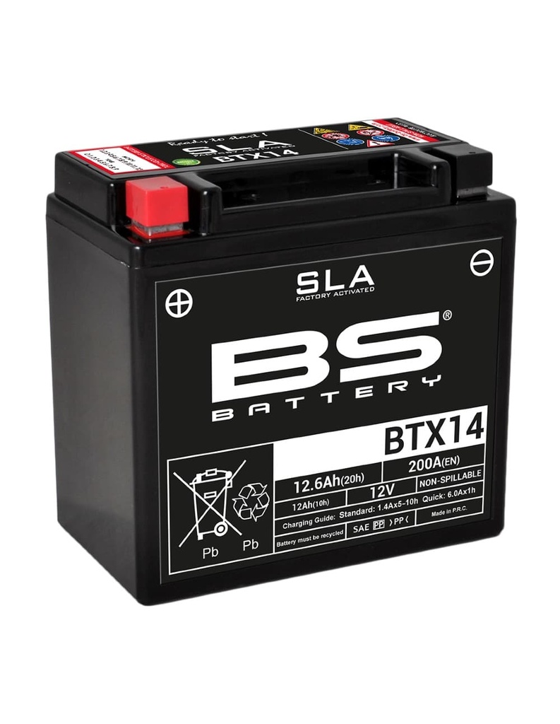 Bateria BS BTX14-SLA / YTX14-BS