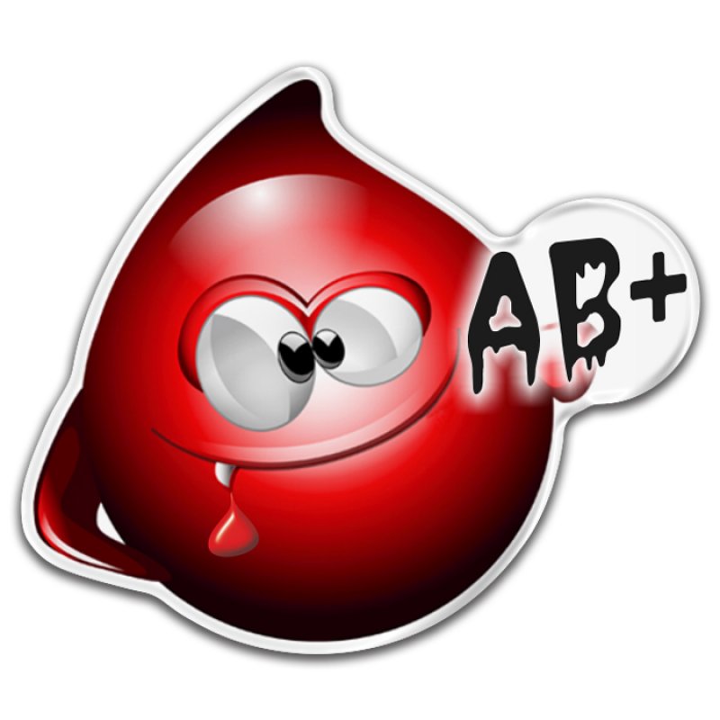 Sticker Casco Tipo Sangre AB+