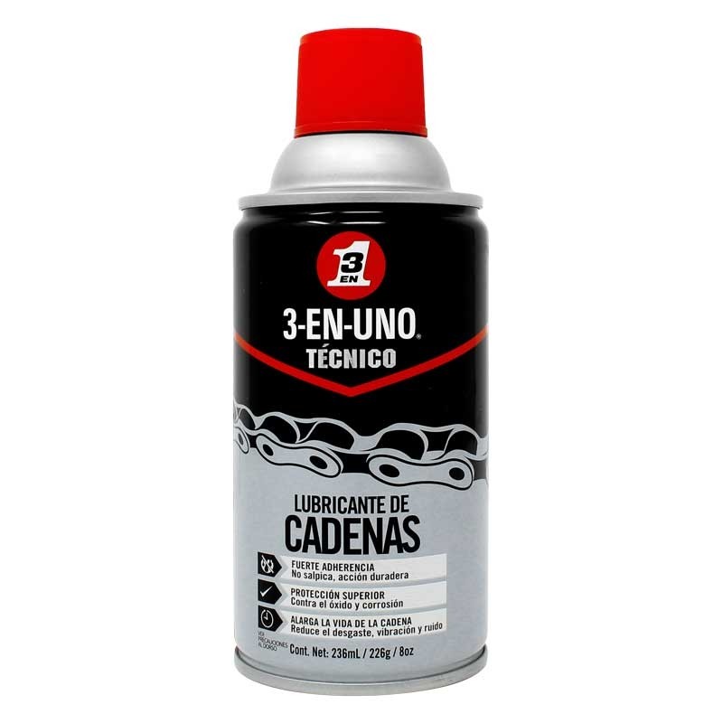 Lubricante de Cadenas 230 ml / 8 oz. 3-EN-UNO® TÉCNICO