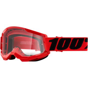 Gafas 100% Strata 2 Rojo - Lente Transparente