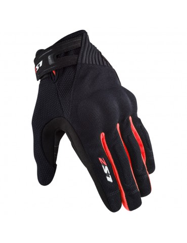 [70011F0132S] Guantes LS2 Dart II Negro-Rojo (S)