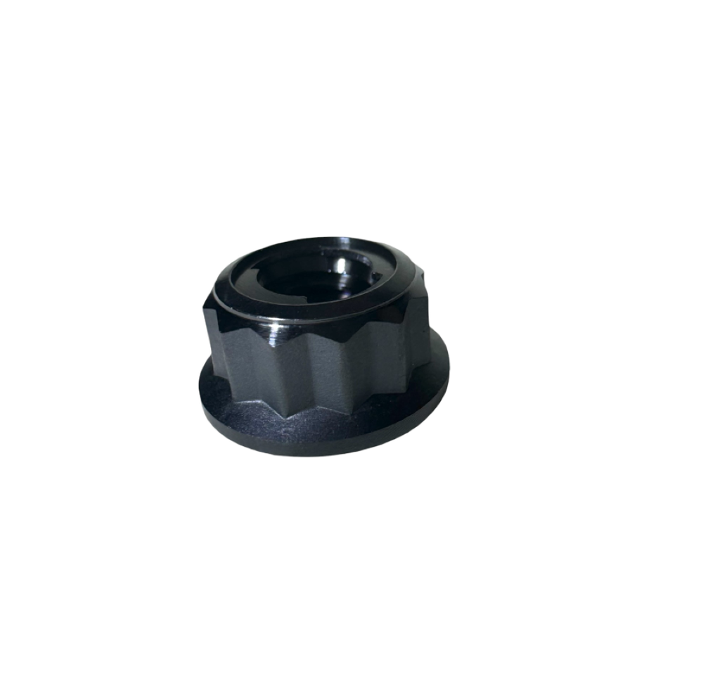 [M10x1.25-SN12-BK] Tuerca Corona Titanio 12P M10x1.25 Metal Lock