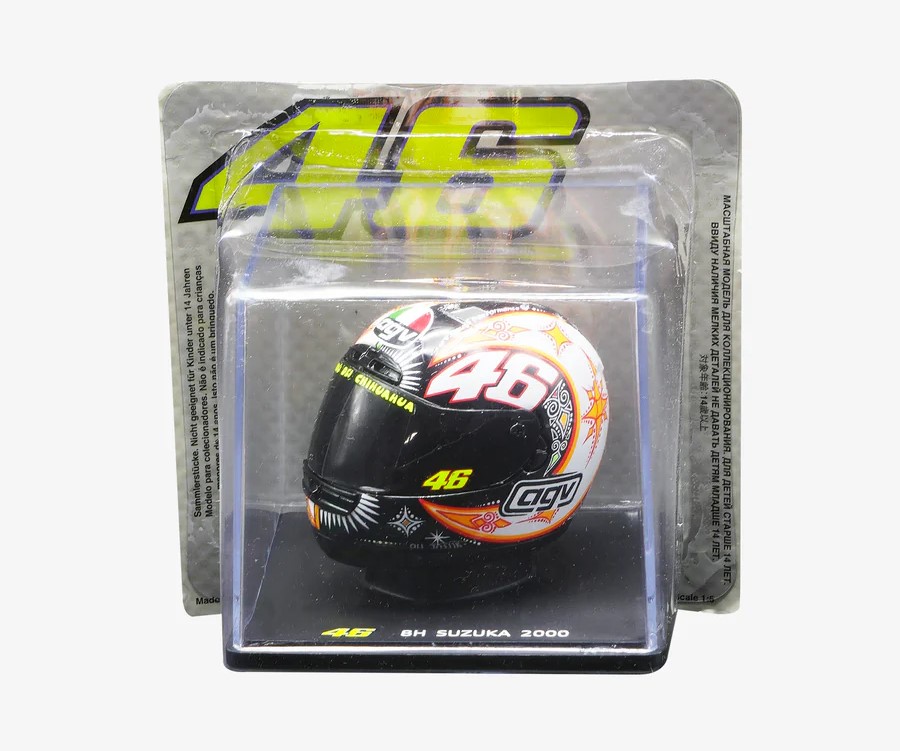 [LVU5H481103] Casco Coleccionable VR46 Escala 1/5 2000 Suzuka 8 Hours
