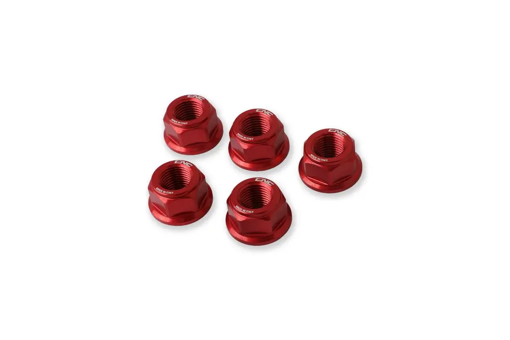 Tuercas de corona CNC Racing DA386 M10x1.0 para Ducati