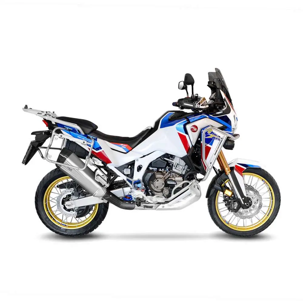 [15302T] Exosto Slip-on Leovince LV-12 Inox Black Ø75 Honda CRF1100 Africa Twin