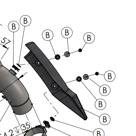 Protector Carter Exosto Leovince LV12 Carbono Suzuki