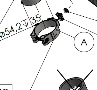 KIT Abrazadera 57 Inox + 1 Cavalletta H=11