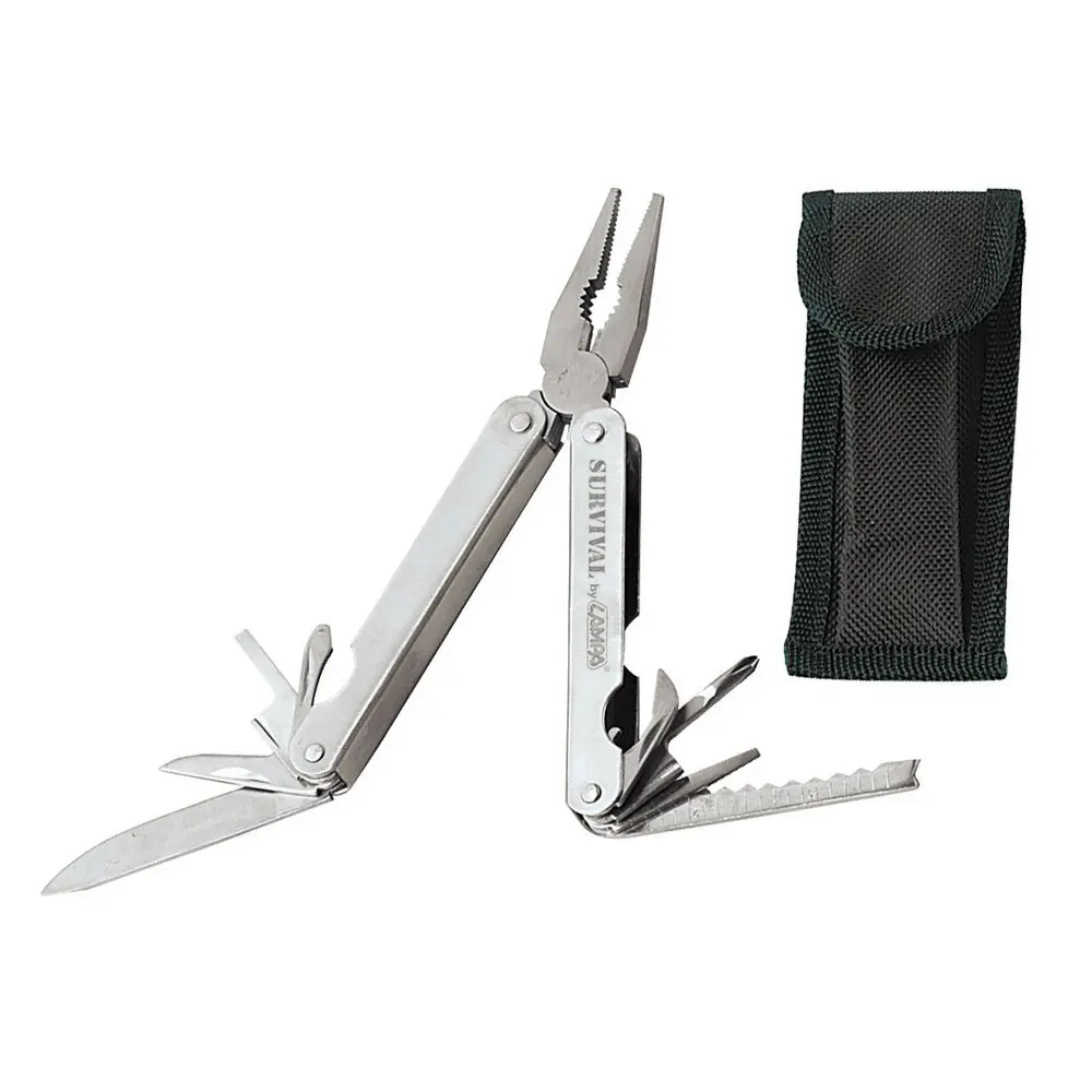 Pinza Lampa de Bolsillo de Supervivencia Multiusos de 6” 15 en 1