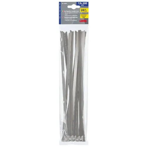 Abrazaderas Acero inox Lampa  ( 20 und. - 7,9x300 mm)