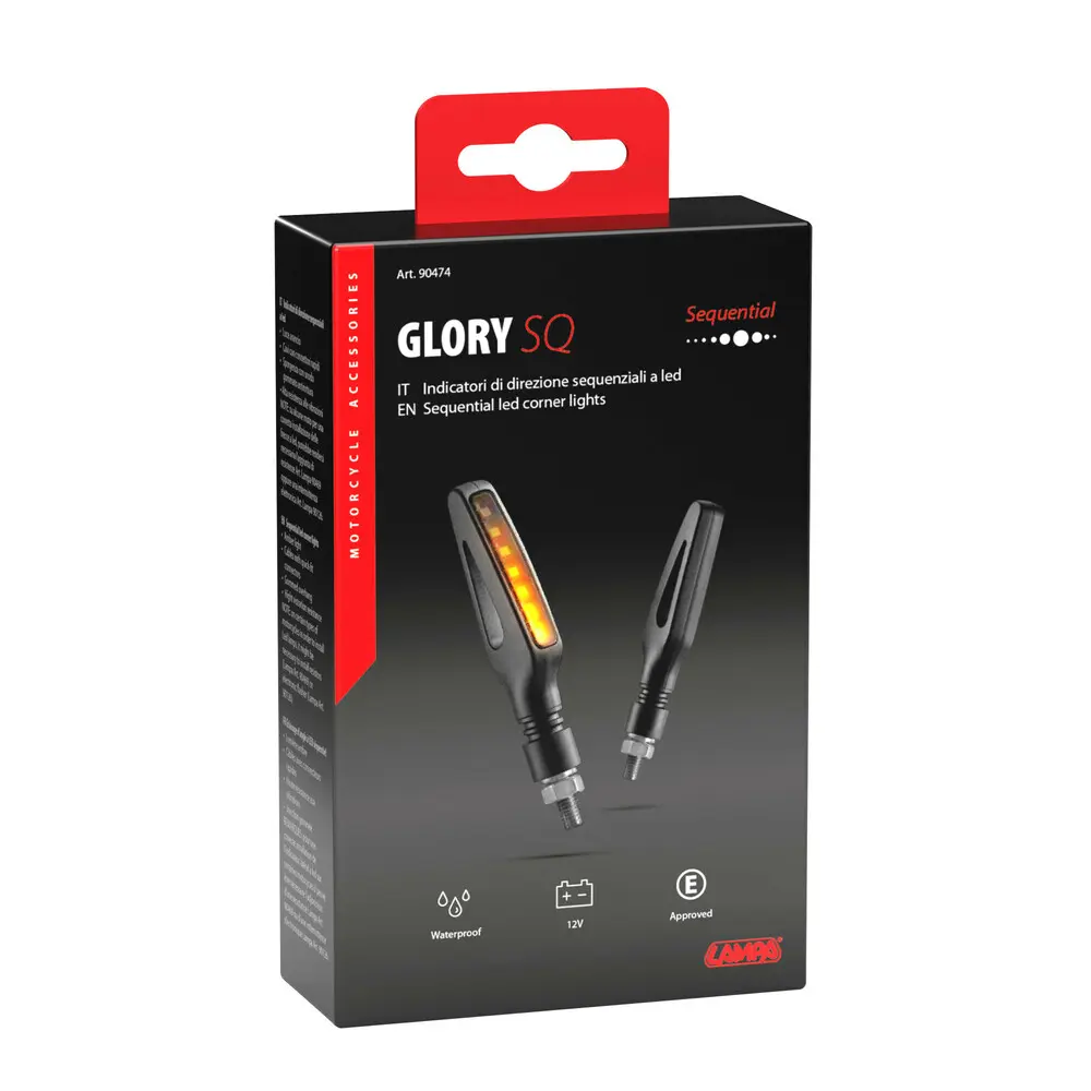 Direccionales de led secuencial Lampa Glory SQ - 12V LED