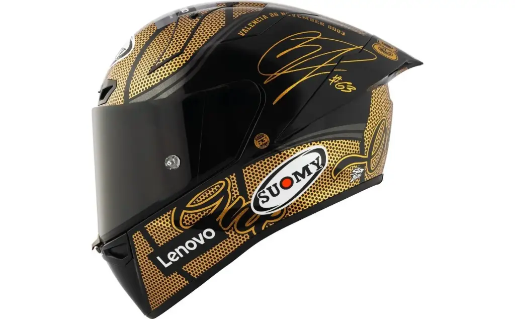 Casco Integral Suomy S1-XR GP Pecco W.C. 2023 Gold Edicion Limitada. E2206