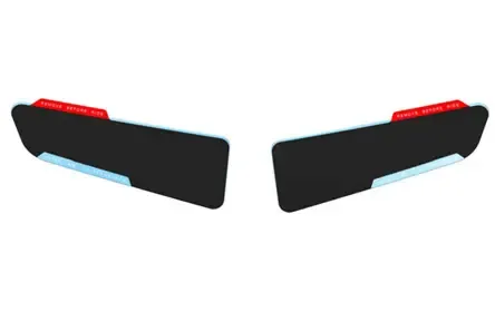 Kit Lunas Repuesto Espejo Stealth Naked(Par)