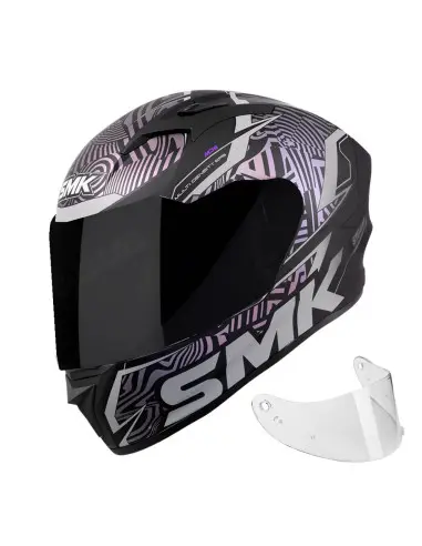 Casco Integral SMK Stellar Fury Gris Camaleon CE22.06