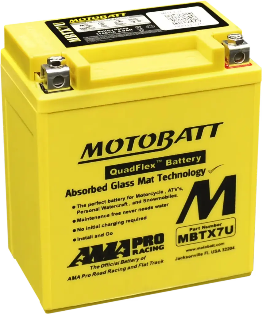 [MBTX7U] Bateria Motobatt AGM Quadflex 12v 8Ah Ytx7l-bs Ytz8v