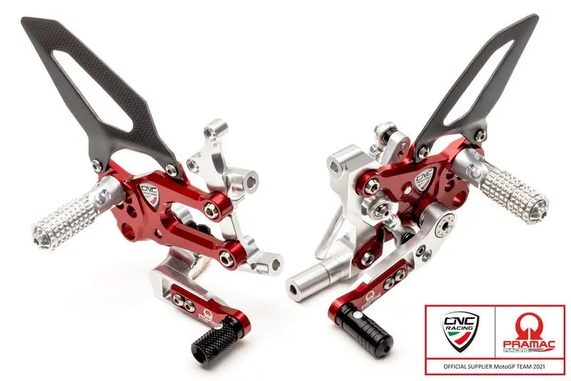 Pedaleras Ajustables CNC Racing Rps Ducati Sbk Panigale Series Team Pramac Motogp Edicion Limitada