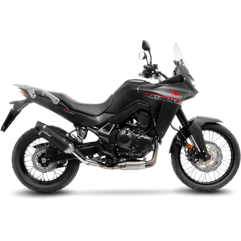 [14440EBU] Exosto Slip-On Leovince LV One Evo Honda XL 750 Transalp Black Inox