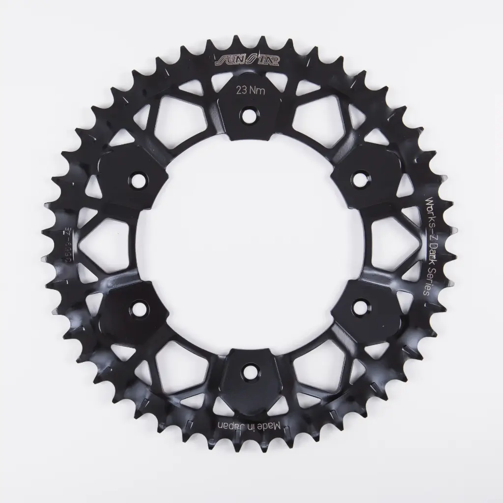 [8-3559-49BK] Corona 520x49 Sunstar Honda CRF125 / CRF250 / CRF450 Works Acero Negro