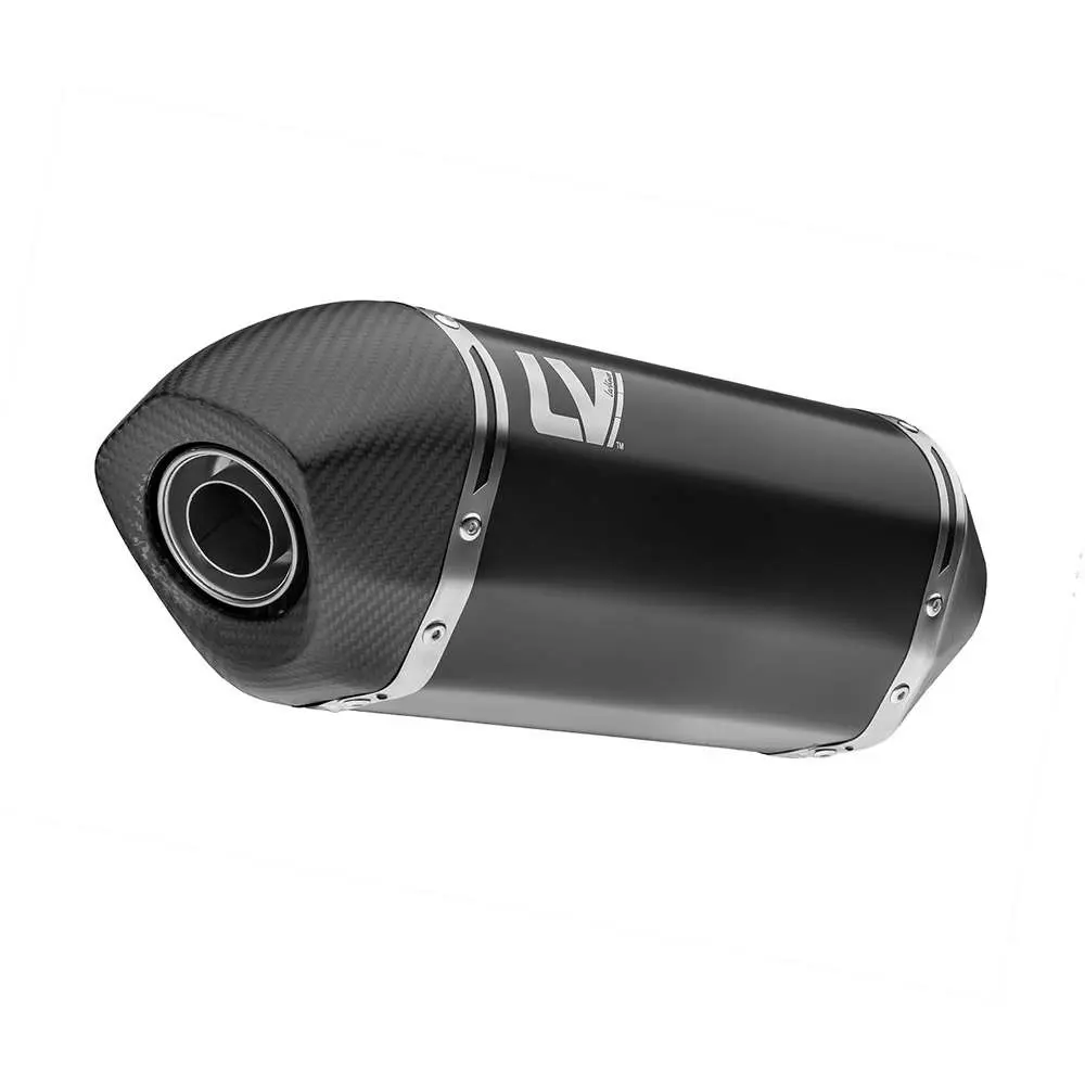 [9802BU] Escape Adaptable Leovince LV-14 Ø54 L=250mm Inox Black Copa Carbono Tipo BMW GS